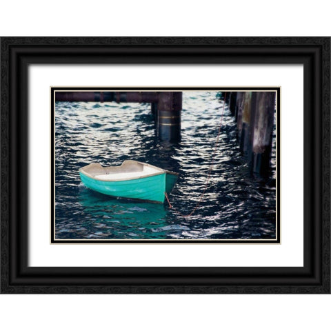 Rowboat II Black Ornate Wood Framed Art Print with Double Matting by Urquhart, Elizabeth