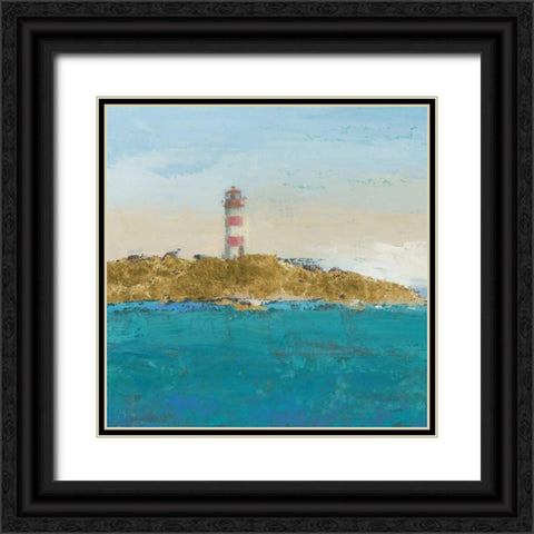 Lighthouse Seascape I v3 Crop II  Black Ornate Wood Framed Art Print with Double Matting by Wiens, James