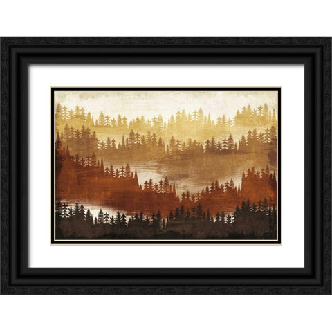 Mountainscape Spice Black Ornate Wood Framed Art Print with Double Matting by Mullan, Michael