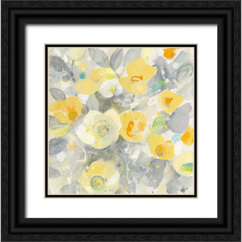 Buttercups II Black Ornate Wood Framed Art Print with Double Matting by Hristova, Albena