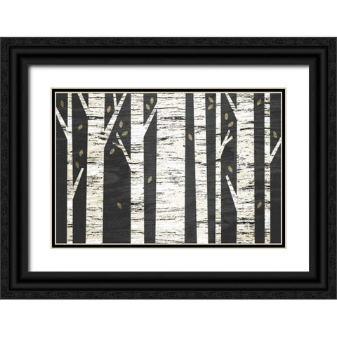 Birch Forest Black Ornate Wood Framed Art Print with Double Matting by Mullan, Michael