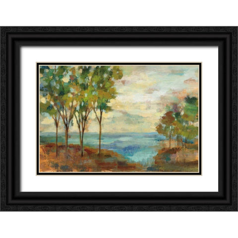 View of the Lake Black Ornate Wood Framed Art Print with Double Matting by Vassileva, Silvia