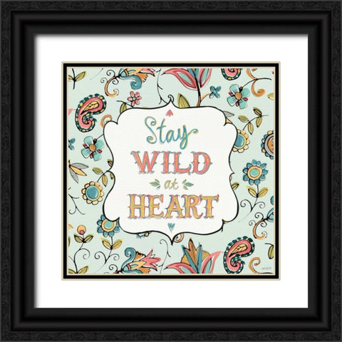 Peace and Paisley II Black Ornate Wood Framed Art Print with Double Matting by Tavoletti, Anne