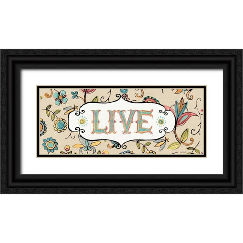 Peace and Paisley III Black Ornate Wood Framed Art Print with Double Matting by Tavoletti, Anne