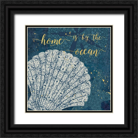 Coastal Lace III Black Ornate Wood Framed Art Print with Double Matting by Aiken, Jess