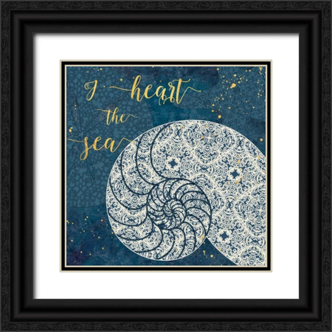 Coastal Lace IV Black Ornate Wood Framed Art Print with Double Matting by Aiken, Jess