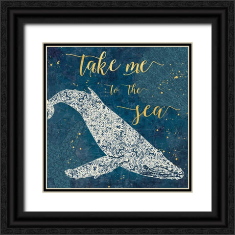 Coastal Lace V Black Ornate Wood Framed Art Print with Double Matting by Aiken, Jess