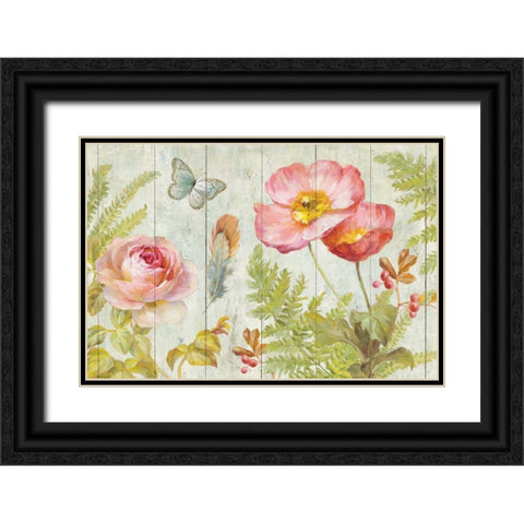 Natural Flora V Black Ornate Wood Framed Art Print with Double Matting by Nai, Danhui