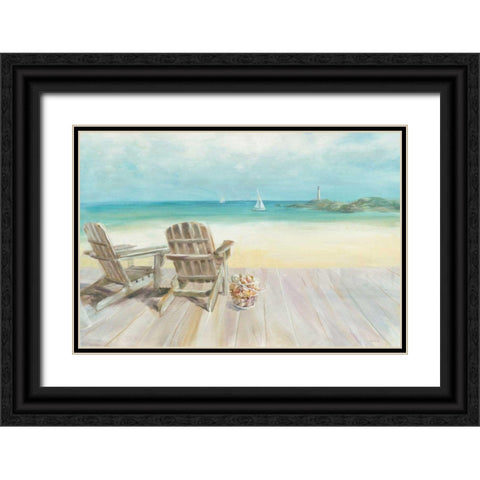 Seaside Morning no Window  Black Ornate Wood Framed Art Print with Double Matting by Nai, Danhui