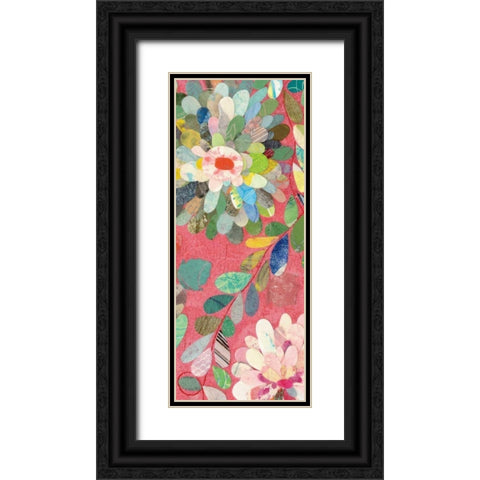 Red and Pink Dahlia V Black Ornate Wood Framed Art Print with Double Matting by Boggs, Candra
