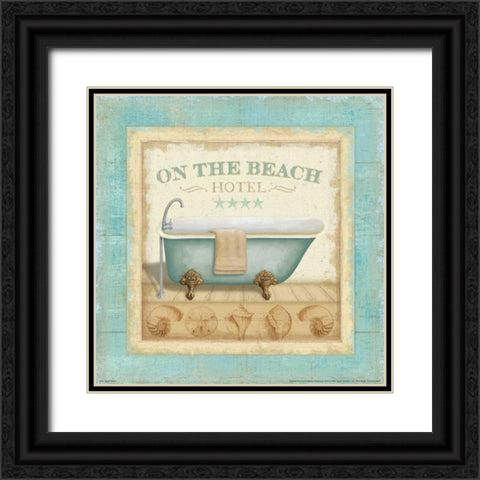 Beach Hotel I Black Ornate Wood Framed Art Print with Double Matting by Brissonnet, Daphne