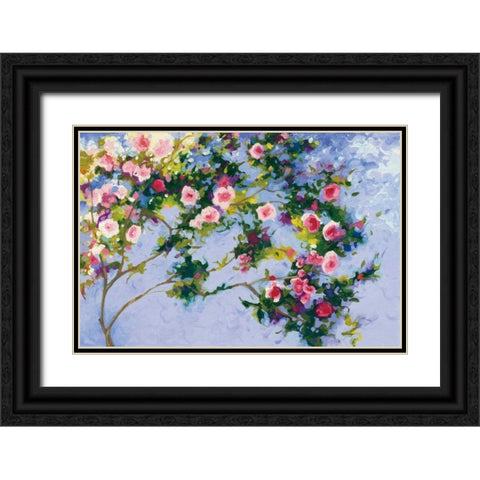 Inspiration Monet Black Ornate Wood Framed Art Print with Double Matting by Novak, Shirley