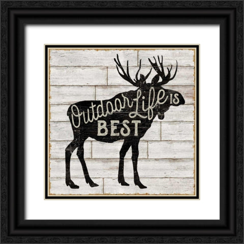 Lake Lodge I Neutral Black Ornate Wood Framed Art Print with Double Matting by Schlabach, Sue