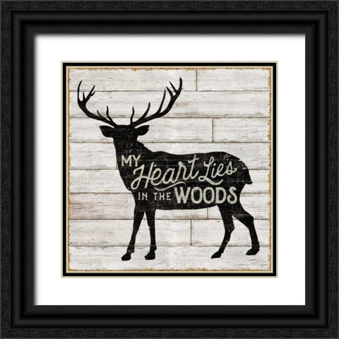 Lake Lodge II Neutral Black Ornate Wood Framed Art Print with Double Matting by Schlabach, Sue