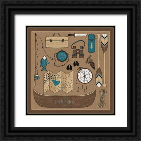 The Great Outdoors VI Black Ornate Wood Framed Art Print with Double Matting by Marshall, Laura
