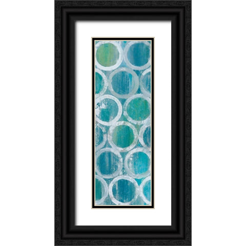 Stack of Tubes Blue II Black Ornate Wood Framed Art Print with Double Matting by Hristova, Albena
