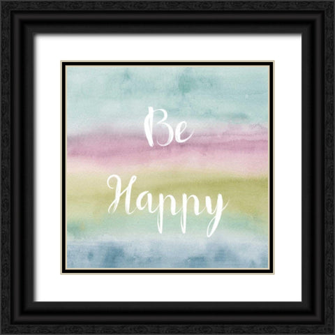 Rainbow Seeds Painted Pattern XIV Cool Happy Black Ornate Wood Framed Art Print with Double Matting by Audit, Lisa