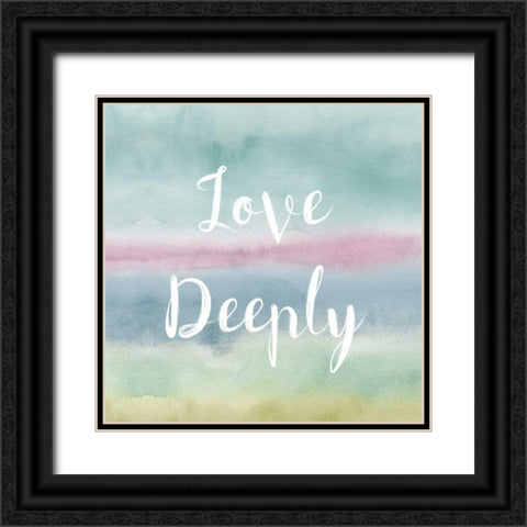 Rainbow Seeds Painted Pattern XIV Cool Love Black Ornate Wood Framed Art Print with Double Matting by Audit, Lisa