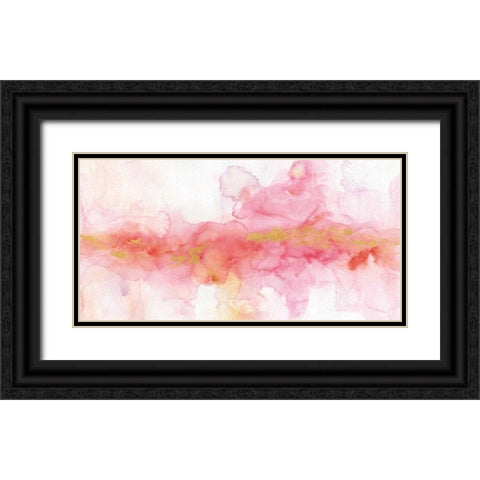 Rainbow Seeds Abstract Gold Black Ornate Wood Framed Art Print with Double Matting by Audit, Lisa
