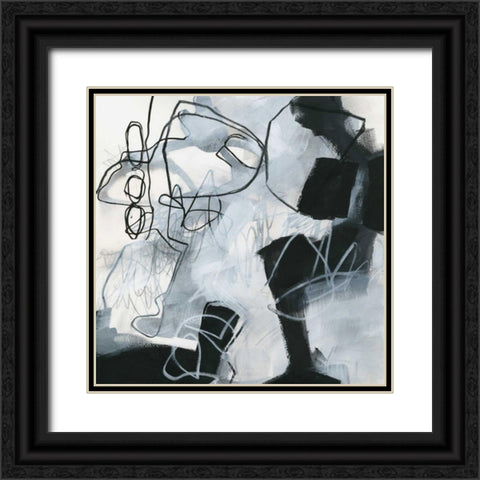 Whats Happening II Black Ornate Wood Framed Art Print with Double Matting by Davies, Jane