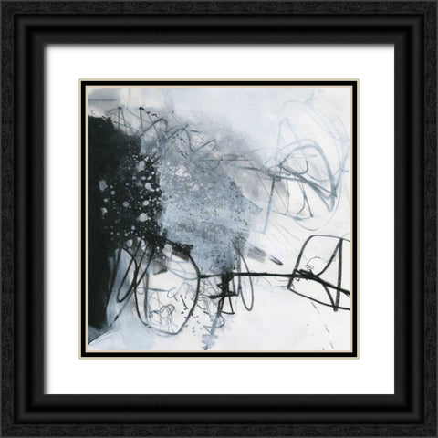 Whats Happening III Black Ornate Wood Framed Art Print with Double Matting by Davies, Jane