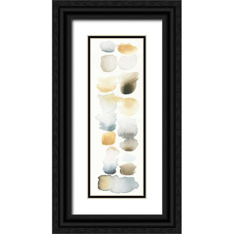 Watercolor Swatch Panel Neutral II Black Ornate Wood Framed Art Print with Double Matting by Elyse, DeNeige
