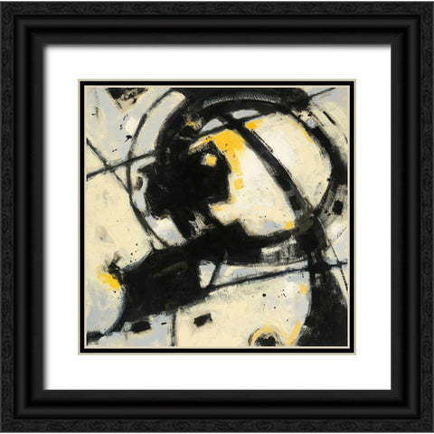 Expression Abstract III Black Ornate Wood Framed Art Print with Double Matting by Novak, Shirley
