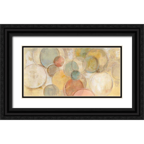 Fresco Bubbles Black Ornate Wood Framed Art Print with Double Matting by Vassileva, Silvia