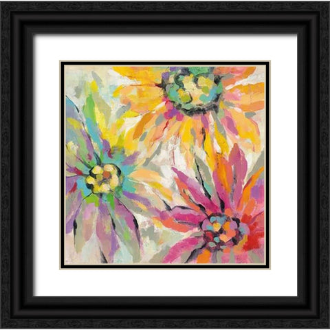 Abstracted Petals I Black Ornate Wood Framed Art Print with Double Matting by Vassileva, Silvia