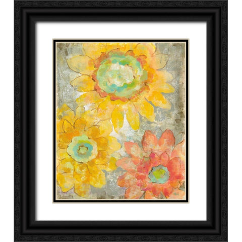 Venezia Fiori I Black Ornate Wood Framed Art Print with Double Matting by Vassileva, Silvia