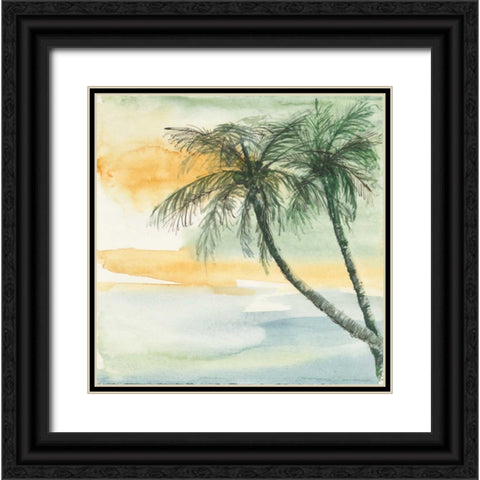 Island Sunset II Black Ornate Wood Framed Art Print with Double Matting by Paschke, Chris