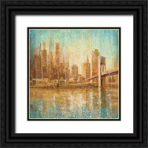Champagne City Black Ornate Wood Framed Art Print with Double Matting by Danhui, Nai