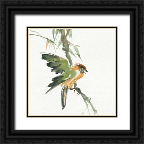 Formosan Firecrest Black Ornate Wood Framed Art Print with Double Matting by Paschke, Chris