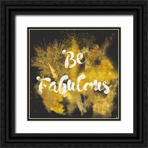 Glitter and Gold I Black Ornate Wood Framed Art Print with Double Matting by Aiken, Jess