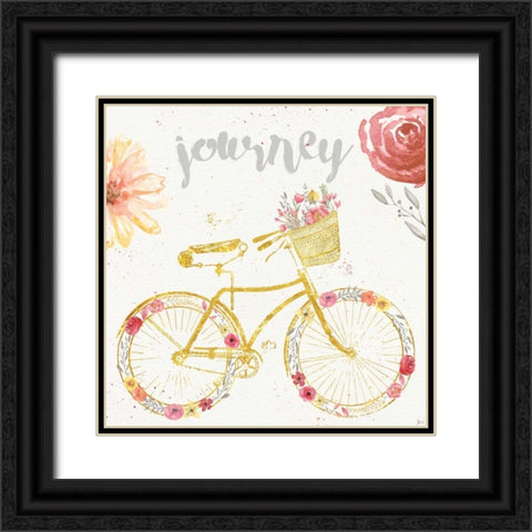 Paris Blooms III Black Ornate Wood Framed Art Print with Double Matting by Aiken, Jess