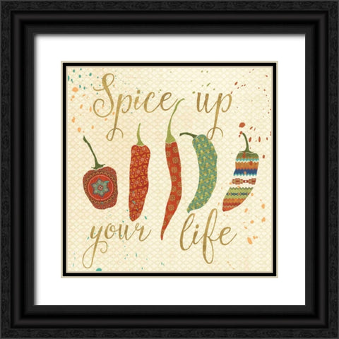 Mexican Fiesta V Black Ornate Wood Framed Art Print with Double Matting by Charron, Veronique