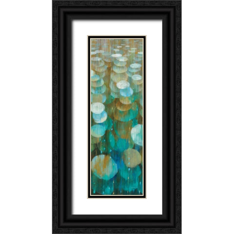 Raindrops III Black Ornate Wood Framed Art Print with Double Matting by Nai, Danhui