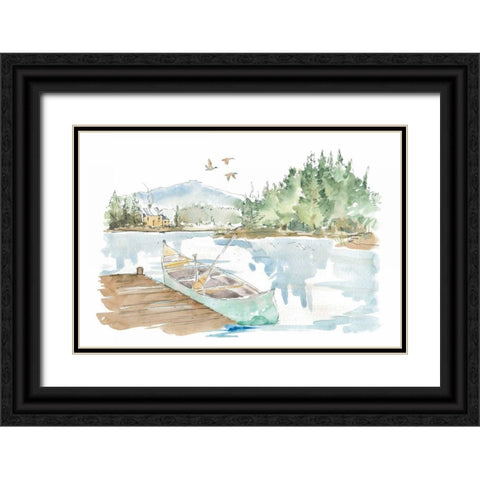Lakehouse I on White Black Ornate Wood Framed Art Print with Double Matting by Tavoletti, Anne
