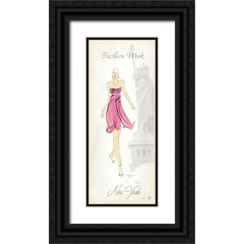 Fashion Lady II Black Ornate Wood Framed Art Print with Double Matting by Tillmon, Avery