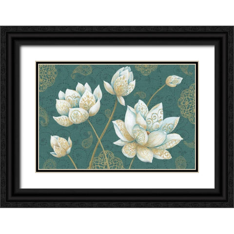 Lotus Dream IB Black Ornate Wood Framed Art Print with Double Matting by Daphne, Brissonnet