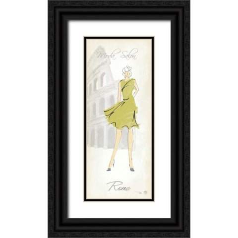 Fashion Lady IV Black Ornate Wood Framed Art Print with Double Matting by Tillmon, Avery