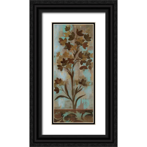 Monsoon Florals I Black Ornate Wood Framed Art Print with Double Matting by Vassileva, Silvia