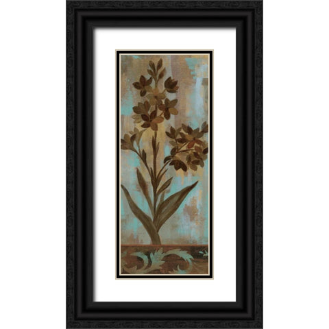 Monsoon Florals II Black Ornate Wood Framed Art Print with Double Matting by Vassileva, Silvia