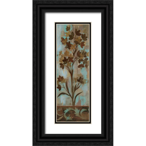 Monsoon Florals I Black Ornate Wood Framed Art Print with Double Matting by Vassileva, Silvia