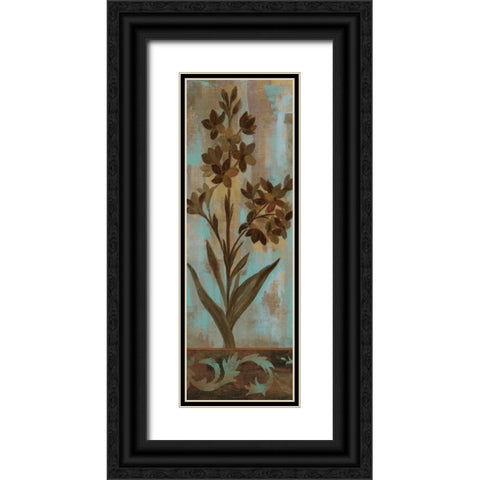 Monsoon Florals II Black Ornate Wood Framed Art Print with Double Matting by Vassileva, Silvia