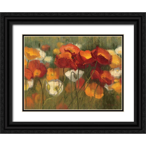 The Power of Red II Black Ornate Wood Framed Art Print with Double Matting by Novak, Shirley