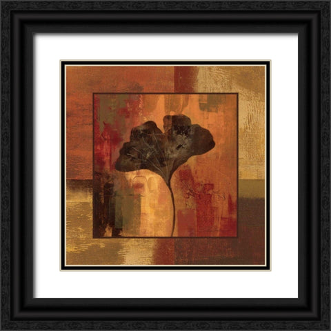 October Leaf II Black Ornate Wood Framed Art Print with Double Matting by Vassileva, Silvia
