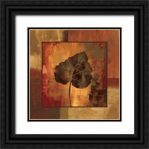 October Leaf III Black Ornate Wood Framed Art Print with Double Matting by Vassileva, Silvia