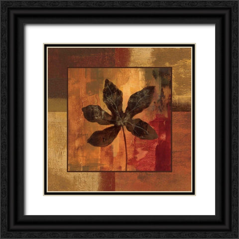 October Leaf IV Black Ornate Wood Framed Art Print with Double Matting by Vassileva, Silvia