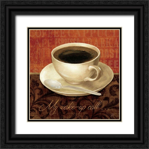 Coffee Talk II Black Ornate Wood Framed Art Print with Double Matting by Brissonnet, Daphne